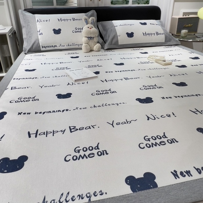 91家纺网 家纺一手货源 找家纺 水云缦 2025新款600D冰藤凉席冰丝席铺床款 铺床款-字母