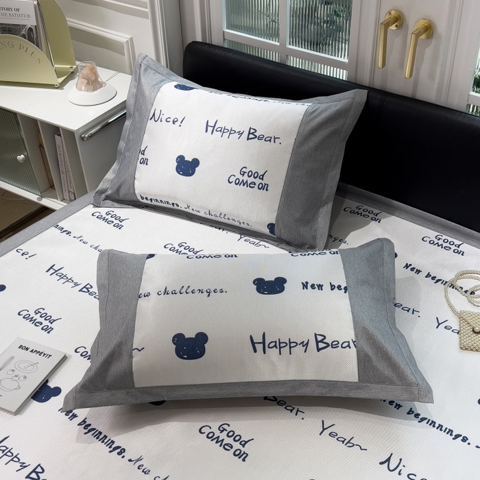 91家纺网 家纺一手货源 找家纺 水云缦 2025新款600D冰藤凉席冰丝席铺床款 铺床款-字母