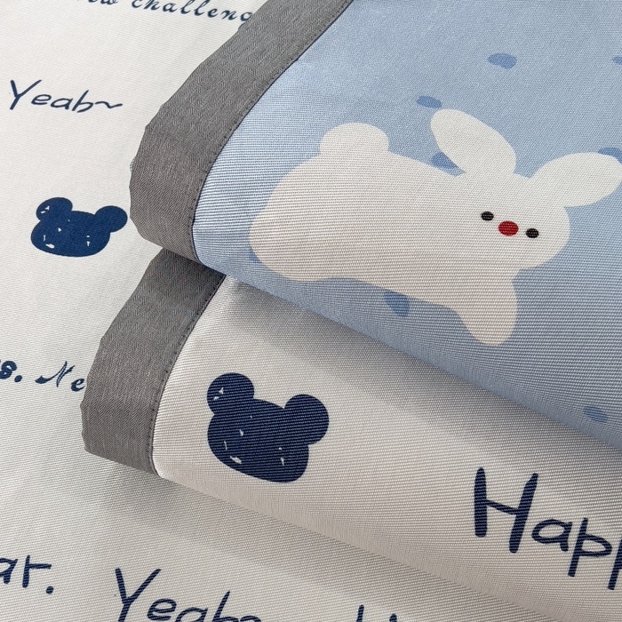 91家纺网 家纺一手货源 找家纺 水云缦 2025新款600D冰藤凉席冰丝席铺床款 组合