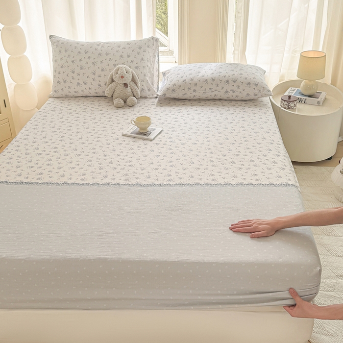 91家纺网 家纺一手货源 找家纺 丝芙妮家居（原乐视家纺） 2026新款A类亲肤木棉床笠 清雅