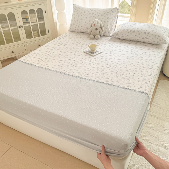 91家纺网 家纺一手货源 找家纺 丝芙妮家居（原乐视家纺） 2026新款A类亲肤木棉床笠 清雅