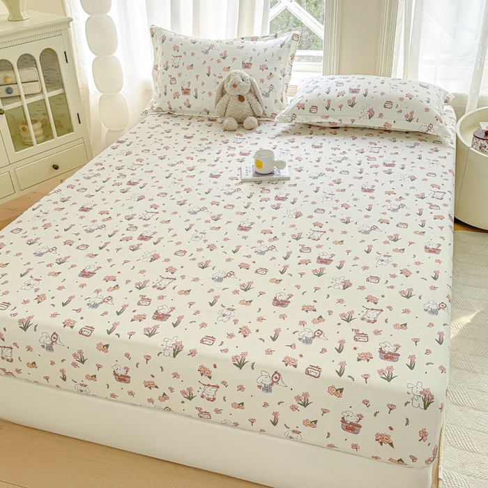 91家纺网 家纺一手货源 找家纺 丝芙妮家居（原乐视家纺） 2025新款A类混纺70棉床笠 清欢