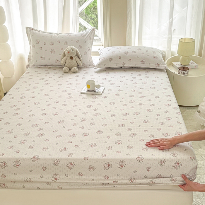 91家纺网 家纺一手货源 找家纺 丝芙妮家居（原乐视家纺） 2025新款A类混纺70棉床笠 花间