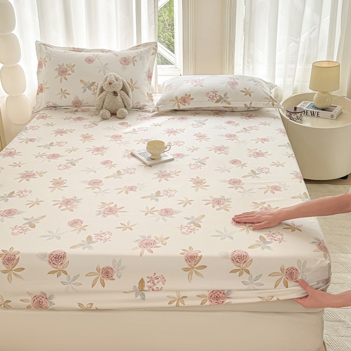 91家纺网 家纺一手货源 找家纺 丝芙妮家居（原乐视家纺） 2025新款A类混纺70棉床笠 花裳