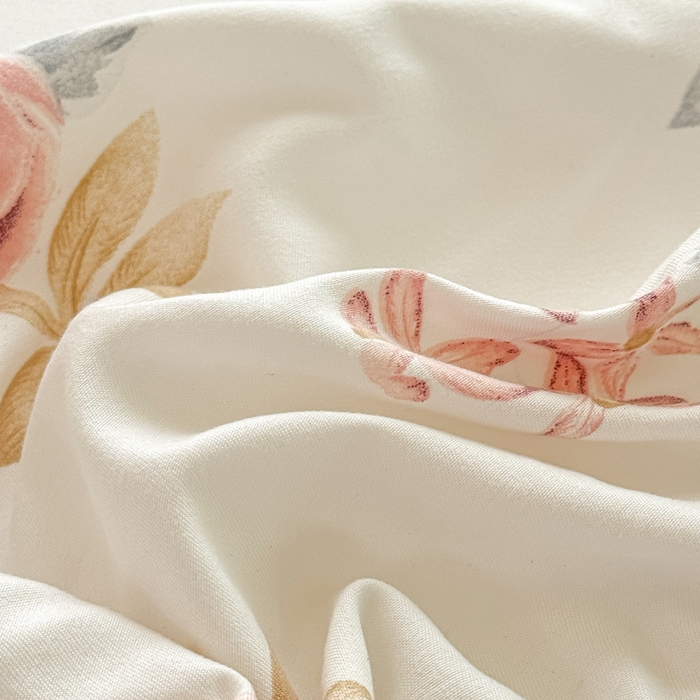 91家纺网 家纺一手货源 找家纺 丝芙妮家居（原乐视家纺） 2025新款A类混纺70棉床笠 花裳