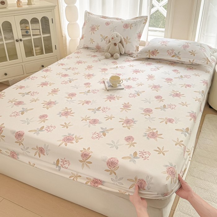 91家纺网 家纺一手货源 找家纺 丝芙妮家居（原乐视家纺） 2025新款A类混纺70棉床笠 花裳