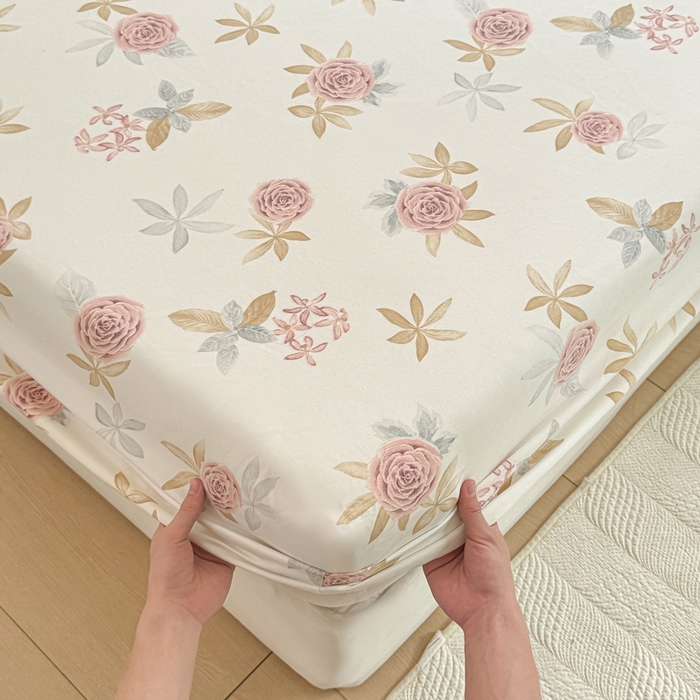 91家纺网 家纺一手货源 找家纺 丝芙妮家居（原乐视家纺） 2025新款A类混纺70棉床笠 花裳