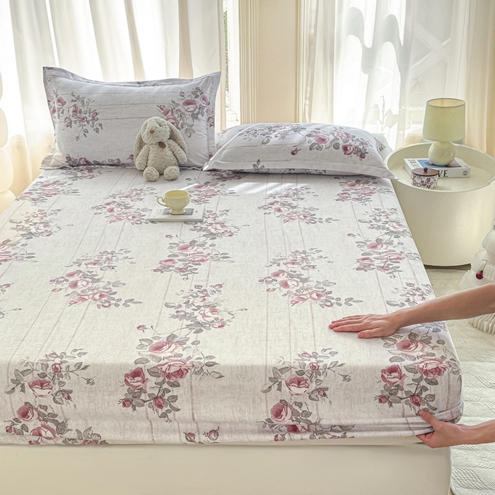 91家纺网 家纺一手货源 找家纺 丝芙妮家居（原乐视家纺） 2025新款A类混纺70棉床笠 怦然