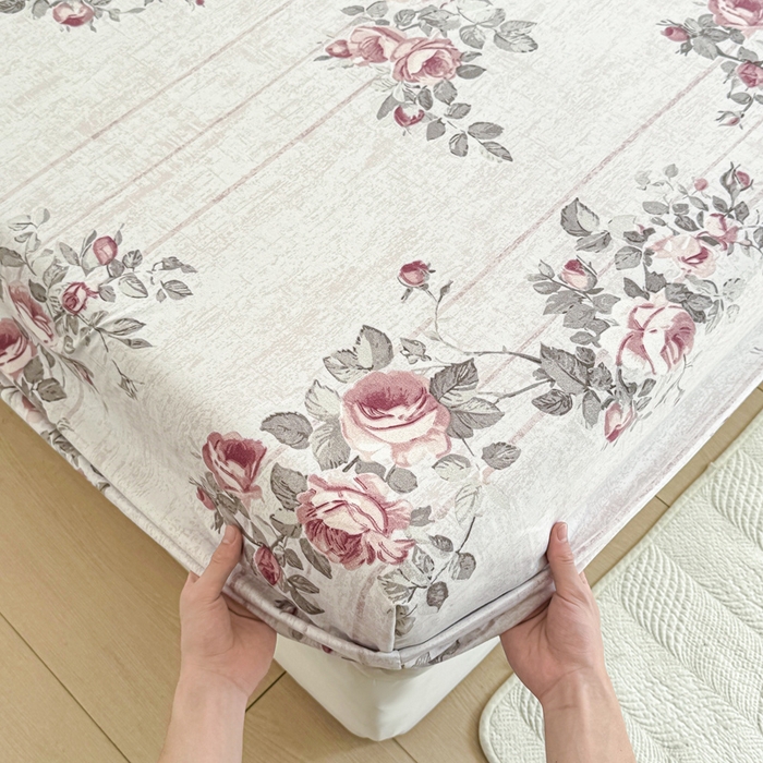 91家纺网 家纺一手货源 找家纺 丝芙妮家居（原乐视家纺） 2025新款A类混纺70棉床笠 怦然