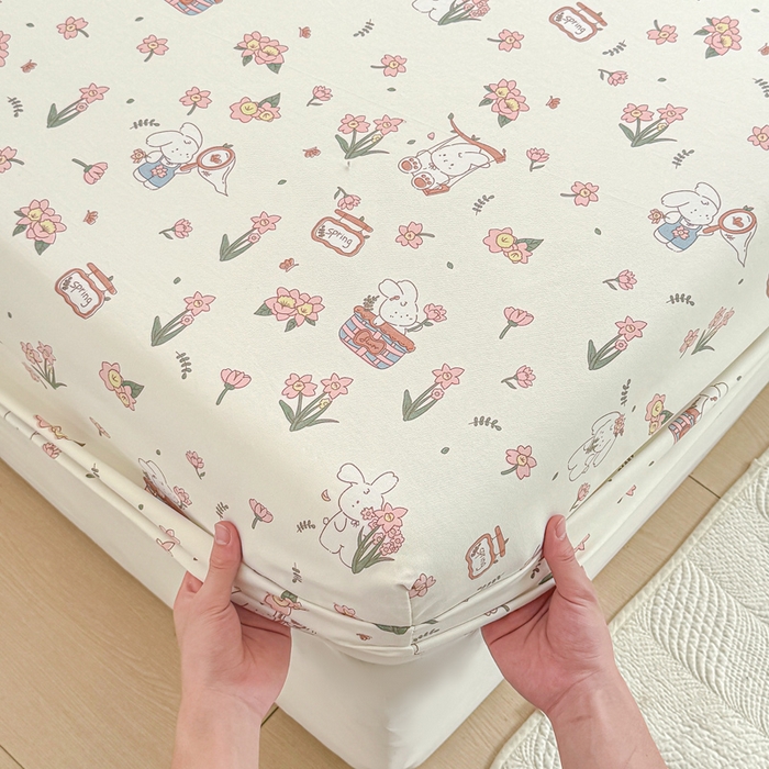 91家纺网 家纺一手货源 找家纺 丝芙妮家居（原乐视家纺） 2025新款A类混纺70棉床笠 清欢