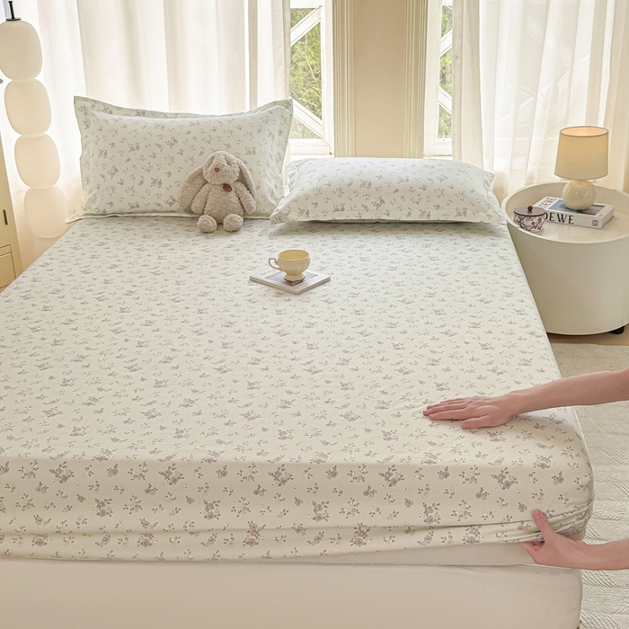 91家纺网 家纺一手货源 找家纺 丝芙妮家居（原乐视家纺） 2025新款A类混纺70棉床笠 诗野