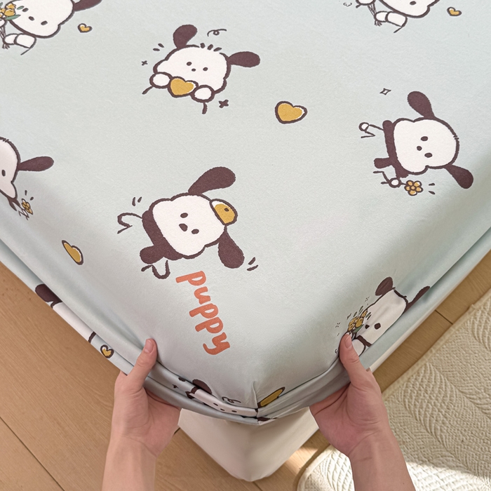 91家纺网 家纺一手货源 找家纺 丝芙妮家居（原乐视家纺） 2025新款A类混纺70棉床笠 元气小狗