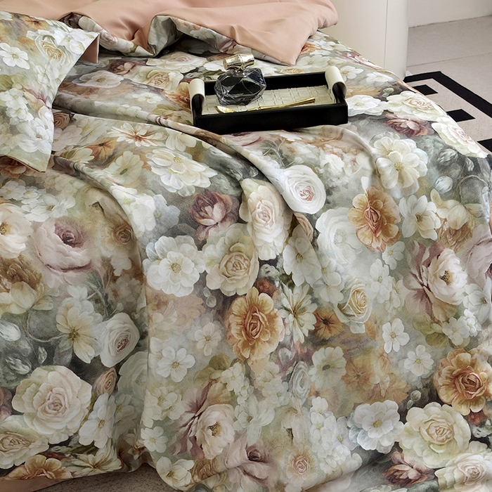 91家纺网 家纺一手货源 找家纺 典雅家纺 2025新款艾阳暖棉印花四件套 陌上花开