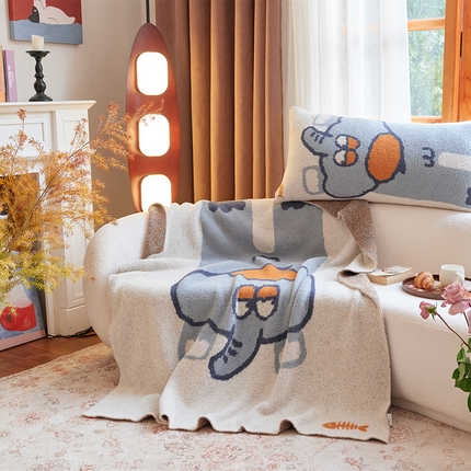 91家纺网 家纺一手货源 找家纺 （总）暖绵绵2025新款半边绒涤纶混纺毯子抱枕套