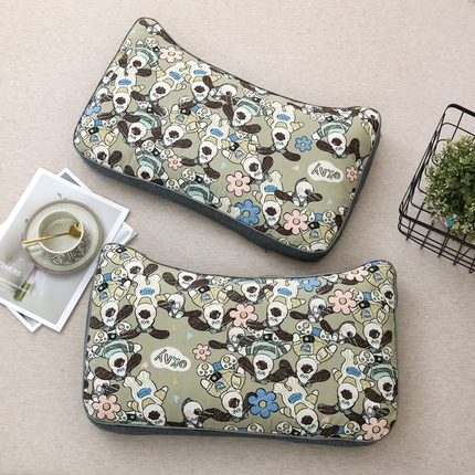 91家纺网 家纺一手货源 找家纺 （总）明星枕业 2025新款纯棉儿童卡通荞麦枕学生护椎枕可拆洗家用