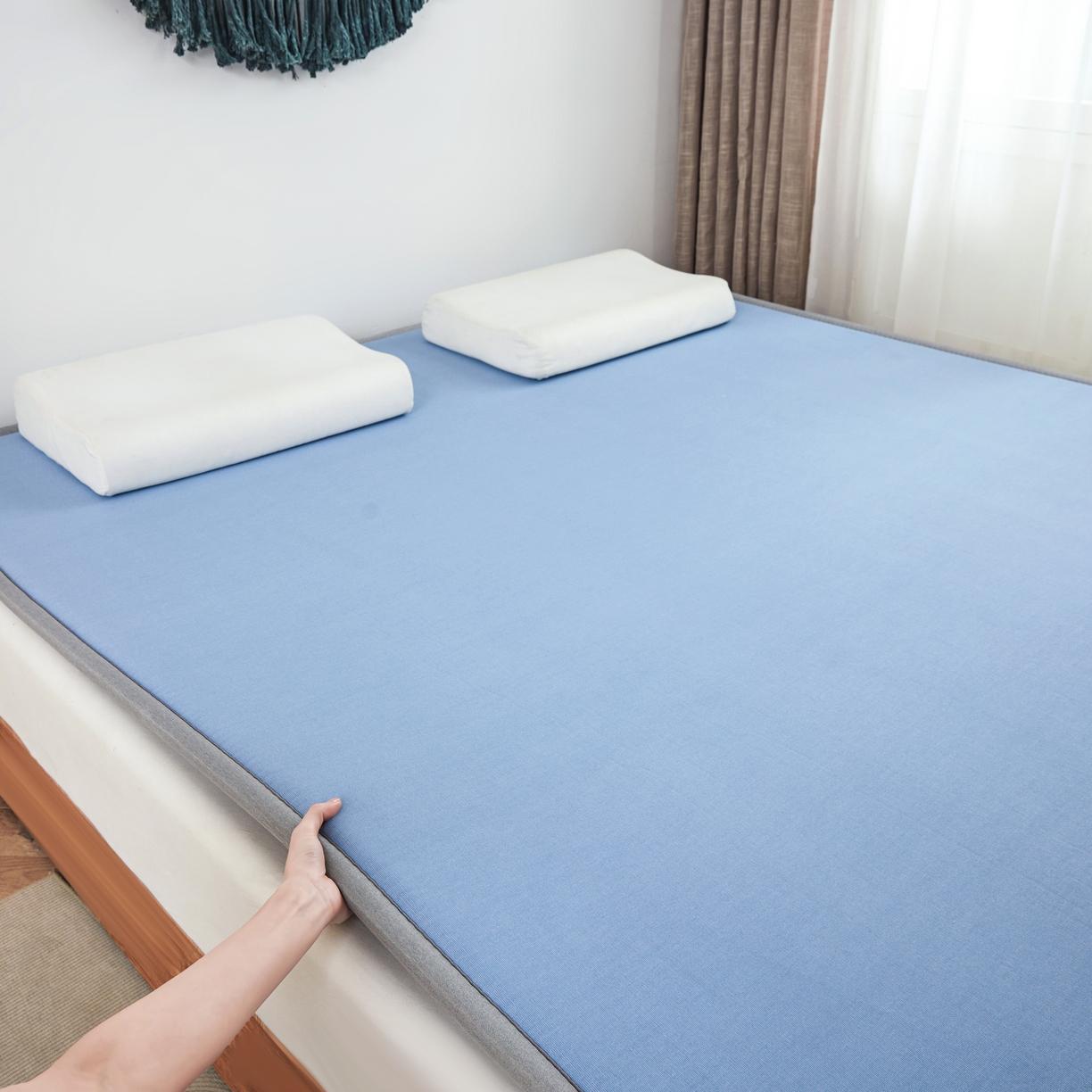 91家纺网 家纺一手货源 找家纺 （总）芊梵床垫 2025新款原棉老粗布海绵榻榻米垫子床垫可定制（45%棉 55%涤）