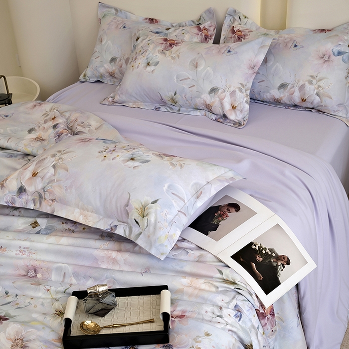 91家纺网 家纺一手货源 找家纺 典雅家纺 2025新款艾阳暖棉印花四件套 兰亭序