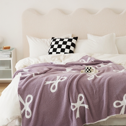 91家纺网 家纺一手货源 找家纺 （总）暖绵绵2025新款半边绒涤纶混纺毯子抱枕套