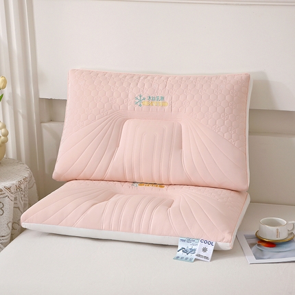 91家纺网 家纺一手货源 找家纺 （总）金牛枕芯 2025新款刺绣冰丝乳胶枕枕头枕芯简约纯色枕芯