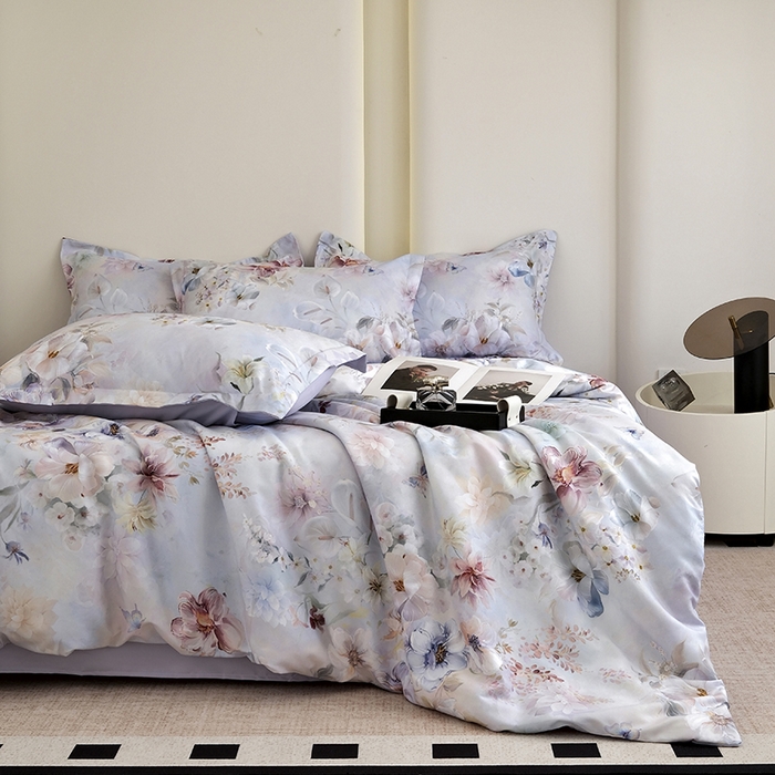 91家纺网 家纺一手货源 找家纺 典雅家纺 2025新款艾阳暖棉印花四件套 兰亭序