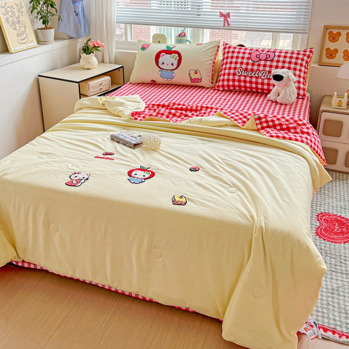 91家纺网 家纺一手货源 找家纺 （总）一霖家纺 2025新款高克重云朵毛巾绣夏被