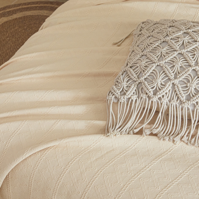 91家纺网 家纺一手货源 找家纺 悦然毛巾被 2025新款棉缇锦梦全棉夏用毛巾被盖毯 棉缇锦梦杏黄