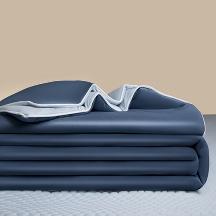 91家纺网 家纺一手货源 找家纺 莱登卡奴 2025新款A类凉感丝熊豆豆夏被四件套 熊豆豆组合装丈青兰