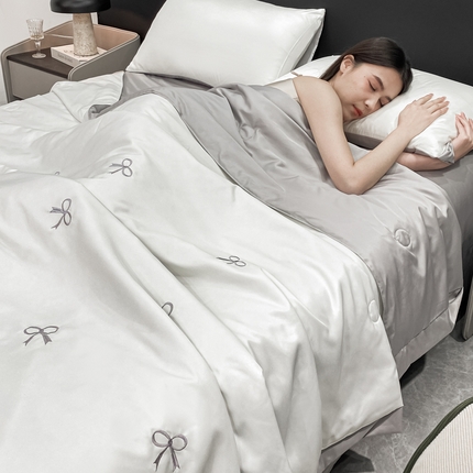 91家纺网 家纺一手货源 找家纺 （总）伊梵居 2025新款水洗冰丝刺绣夏被夏凉被空调被