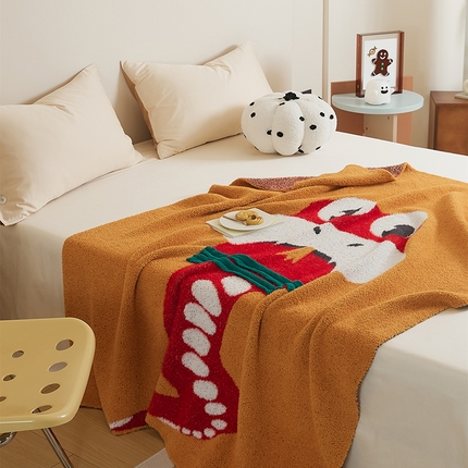 91家纺网 家纺一手货源 找家纺 （总）暖绵绵2025新款半边绒涤纶混纺毯子抱枕套