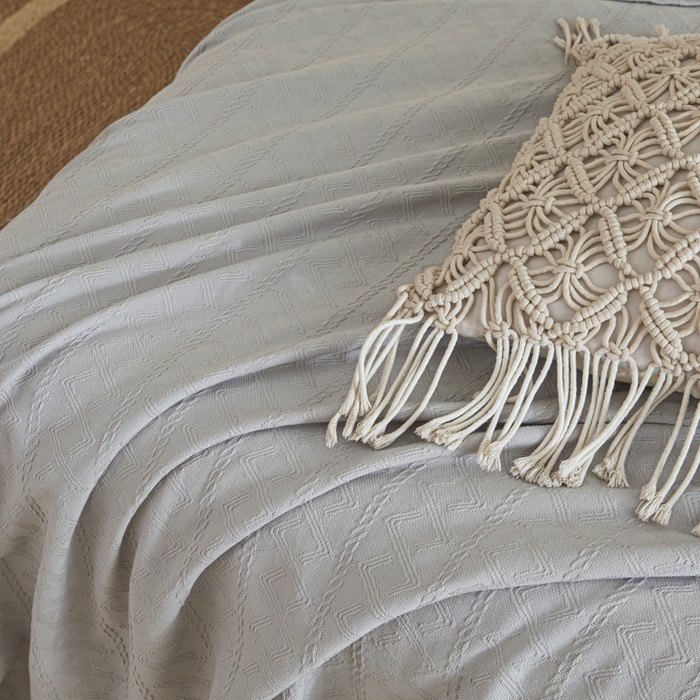 91家纺网 家纺一手货源 找家纺 悦然毛巾被 2025新款棉缇锦梦全棉夏用毛巾被盖毯 棉缇锦梦银灰