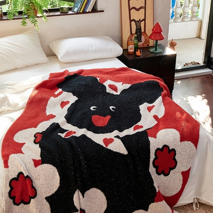 91家纺网 家纺一手货源 找家纺 （总）暖绵绵2025新款半边绒涤纶混纺毯子抱枕套