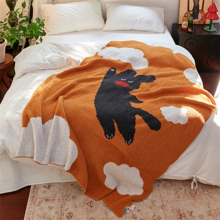 91家纺网 家纺一手货源 找家纺 （总）暖绵绵2025新款半边绒涤纶混纺毯子抱枕套