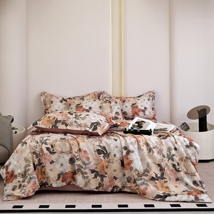 91家纺网 家纺一手货源 找家纺 典雅家纺 2025新款艾阳暖棉印花四件套 梦巴黎