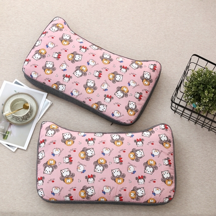 91家纺网 家纺一手货源 找家纺 （总）明星枕业 2025新款纯棉儿童卡通荞麦枕学生护椎枕可拆洗家用