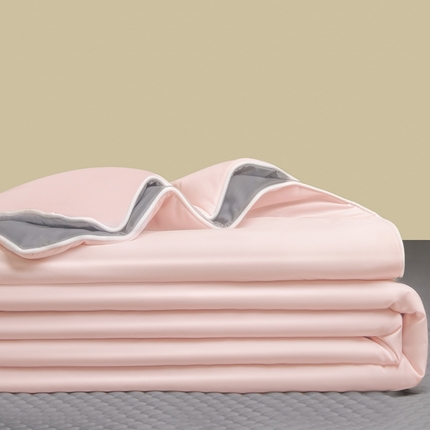 莱登卡奴 2025新款A类凉感丝熊豆豆夏被四件套 熊豆豆组合装粉拼灰