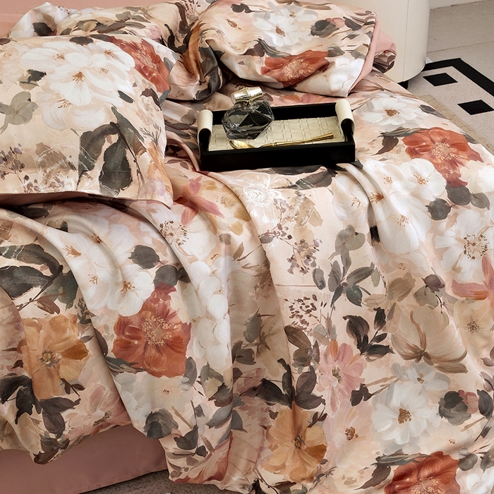 91家纺网 家纺一手货源 找家纺 典雅家纺 2025新款艾阳暖棉印花四件套 梦巴黎