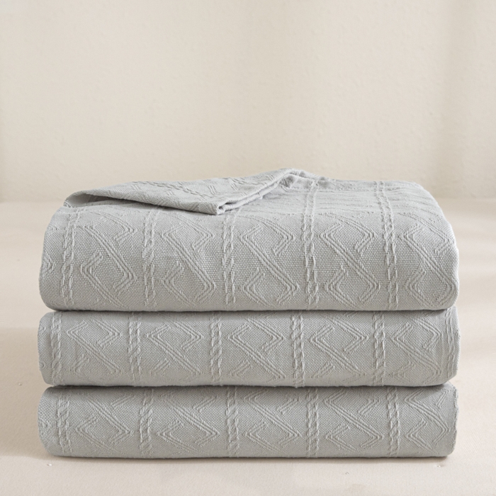 91家纺网 家纺一手货源 找家纺 悦然毛巾被 2025新款棉缇锦梦全棉夏用毛巾被盖毯 棉缇锦梦银灰