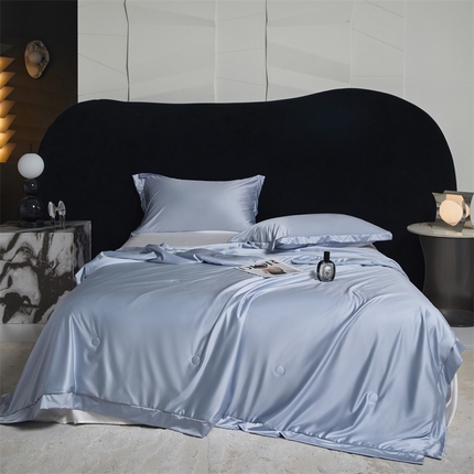 91家纺网 家纺一手货源 找家纺 （总）头等舱  2025新款水光缎冰肌锦氨A类可水洗100%有机榨蚕丝夏被带礼盒