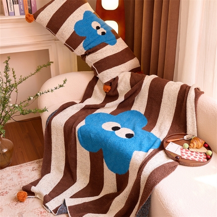 91家纺网 家纺一手货源 找家纺 （总）暖绵绵2025新款半边绒涤纶混纺毯子抱枕套