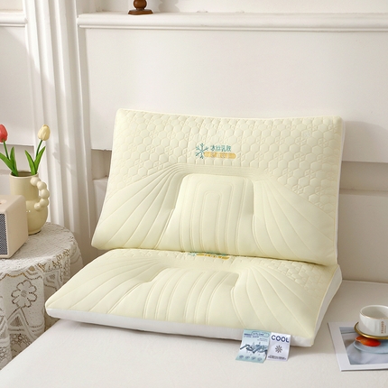 91家纺网 家纺一手货源 找家纺 （总）金牛枕芯 2025新款刺绣冰丝乳胶枕枕头枕芯简约纯色枕芯
