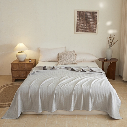 悦然毛巾被 2025新款棉缇锦梦全棉夏用毛巾被盖毯 棉缇锦梦银灰