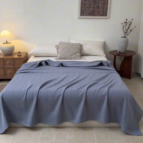 91家纺网 家纺一手货源 找家纺 （总）悦然毛巾被 2025新款棉缇锦梦全棉夏用毛巾被盖毯