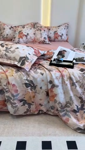 91家纺网 家纺一手货源 找家纺 典雅家纺 2025新款艾阳暖棉印花四件套 梦巴黎