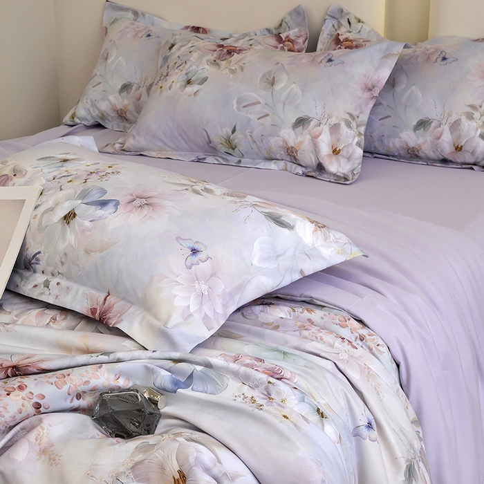 91家纺网 家纺一手货源 找家纺 典雅家纺 2025新款艾阳暖棉印花四件套 兰亭序