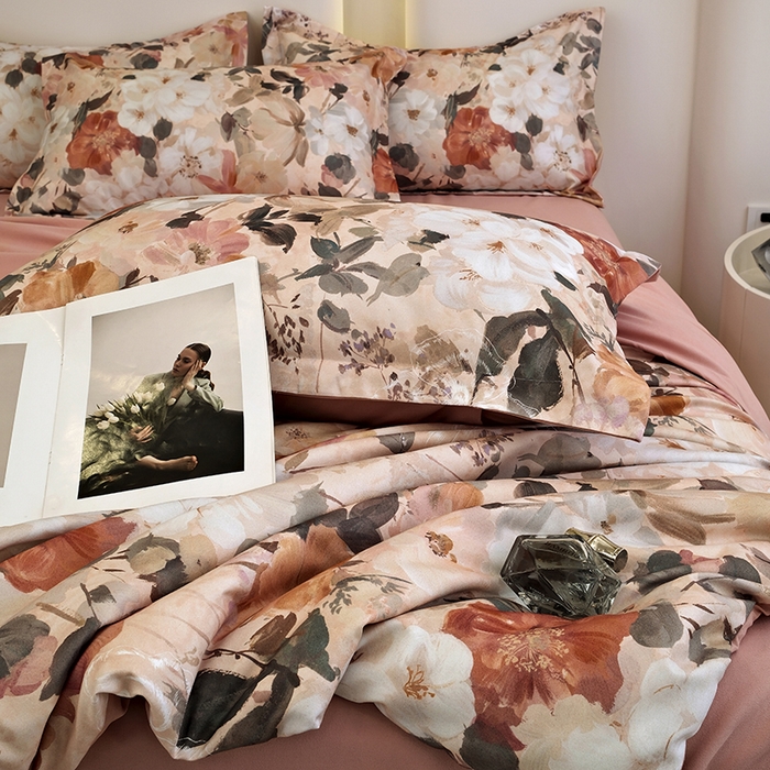 91家纺网 家纺一手货源 找家纺 典雅家纺 2025新款艾阳暖棉印花四件套 梦巴黎