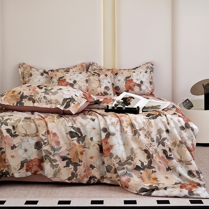 91家纺网 家纺一手货源 找家纺 典雅家纺 2025新款艾阳暖棉印花四件套 梦巴黎