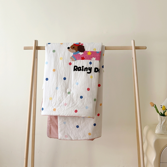 91家纺网 家纺一手货源 找家纺 （总）怡家居 2025新款全棉双层纱毛巾绣夏被四件套