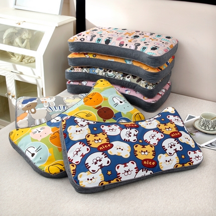 （总）明星枕业 2025新款纯棉儿童卡通荞麦枕学生护椎枕可拆洗家用