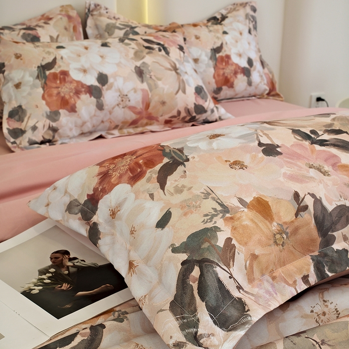 91家纺网 家纺一手货源 找家纺 典雅家纺 2025新款艾阳暖棉印花四件套 梦巴黎