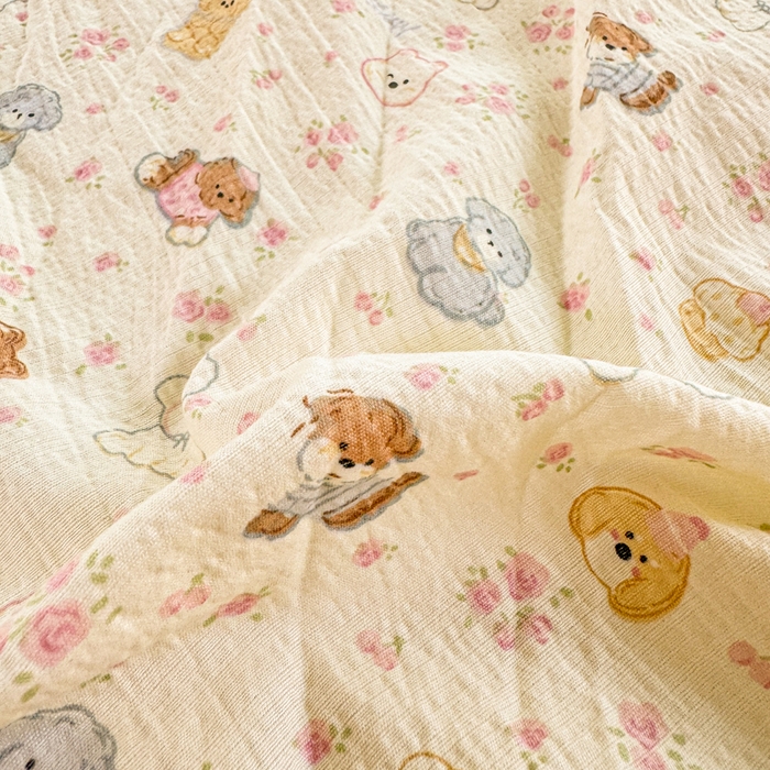 91家纺网 家纺一手货源 找家纺 仟网汇 2025新款云感棉双层纱床笠 高西地